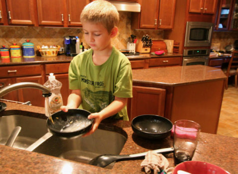 children chores kitchen