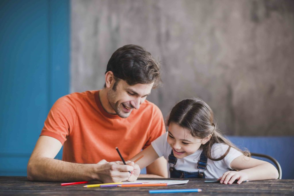 parent support kid study at home