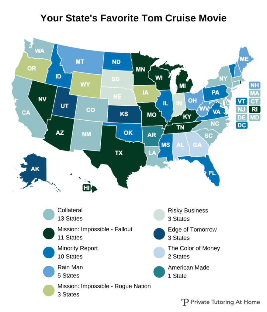 Map of Every State's Favorite Tom Cruise Movie